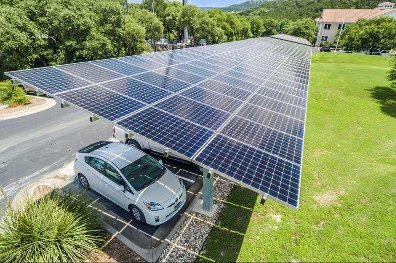 Solar carport installation