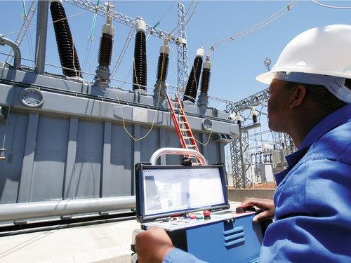 NEAC engineers testing a substation